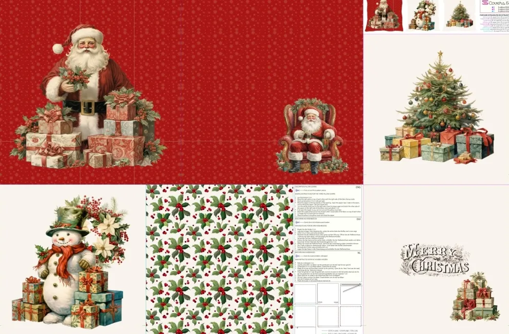 Paneel katoen kerst